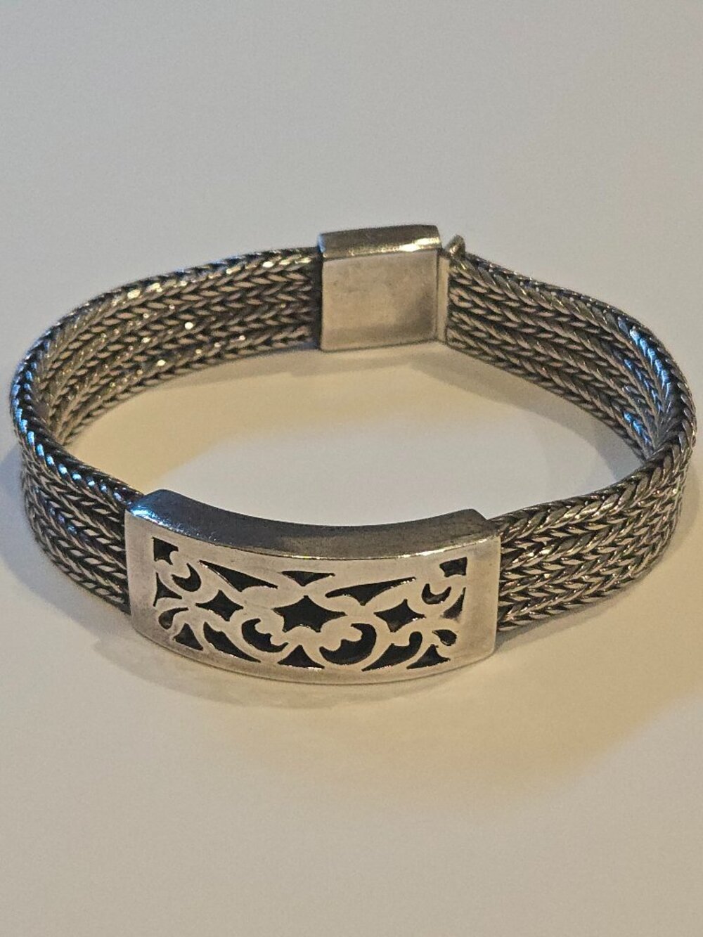 Sterling Silver 9" Foxtail Chain Bracelet